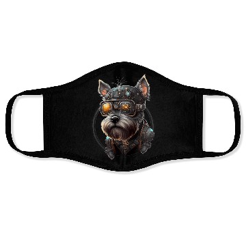 Discover Steampunk Miniature Schnauzer Face Masks