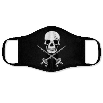Discover ull And Fishing Rod Pirate Flag Face Masks