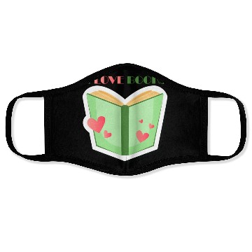 Discover I Love Boo Reading Book Typography Store Face Masks