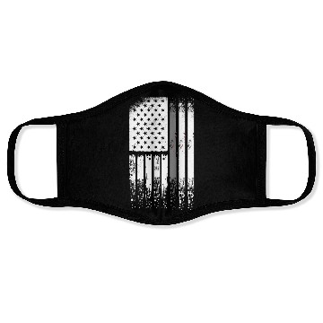 Discover Correctional Officer - Us Flag Thin Silver Line Face Masks
