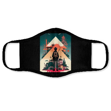 Discover Starry Night Sky and Urban Vistas Face Masks