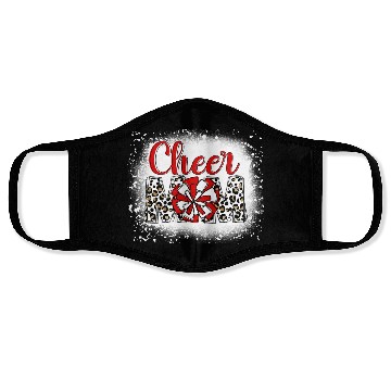 Discover Cheer Mom Leopard Cheerleader Bleached Mother Face Masks