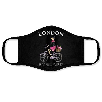 Discover London England Biking Bicycling Face Masks