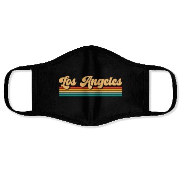 Discover Retro Los Angeles Face Masks
