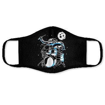 Discover Astronaut In Space With Drum Kit Percussion Drums Face Masks