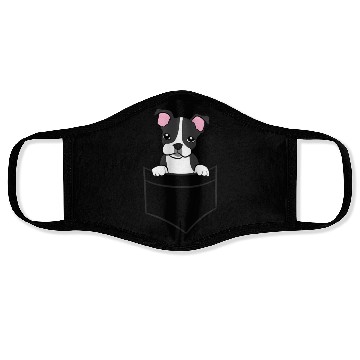 Discover Boston Terrier In The Pocket Pocket Boston Terrier Face Masks