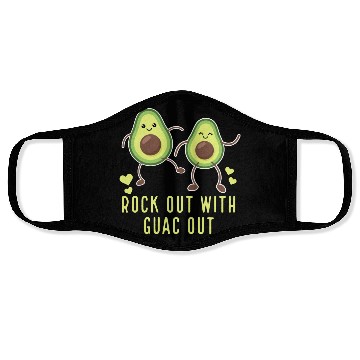 Discover Rock Out With Guac Out Avocado Lover Face Masks