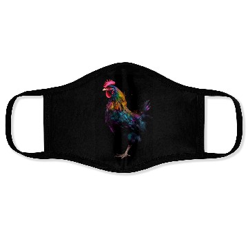Discover Chicken Colorful Farmer Face Masks