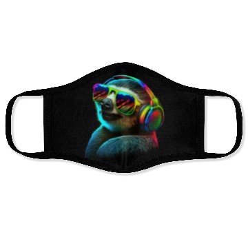 Discover Sloth Music Face Masks