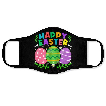 Discover Happy Easter Day Bunny Eggs Easter Face Masks
