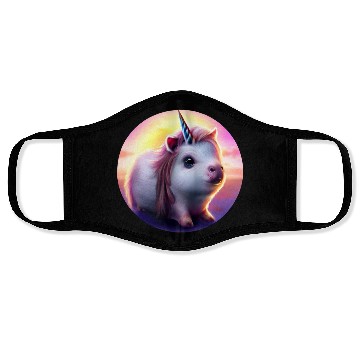 Discover Guinea pig unicorn Face Masks