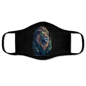 Discover Vintage Epic Nature Lion Design Face Masks