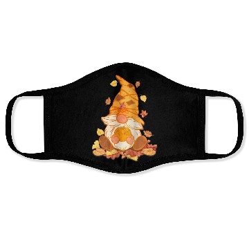 Discover Fall Gnome Autumn Leaves Funny Halloween Pumpkins Face Masks