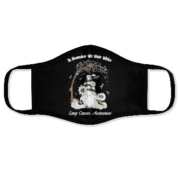 Discover In November We Wear White Lung Cancer Awareness Face Masks