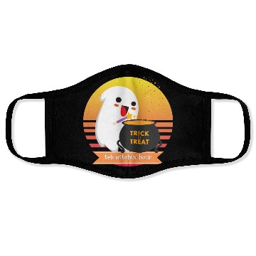 Discover Halloween Cute Ghost Witching Hour Trick Or Treat Face Masks