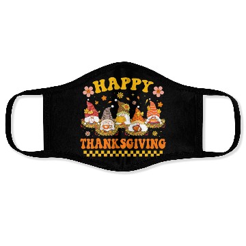 Discover Groovy Cute Gnome Pumpkin Autumn Fall Happy Face Masks
