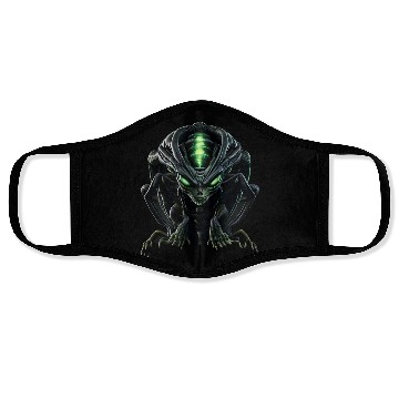 Discover Alien Invasion Green Monster Face Masks