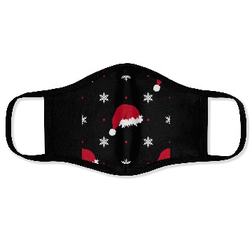 Discover Santa Hat And Snowflakes Face Masks