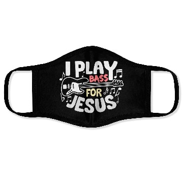 Discover I Play Bass Jesus Christian Guitarist Bass Player Face Masks