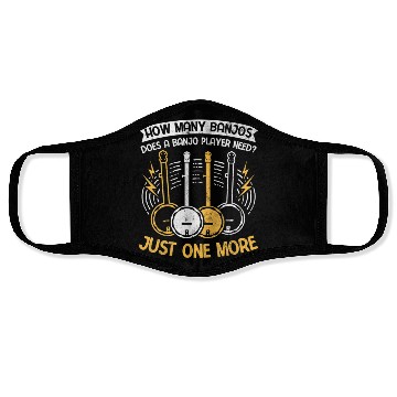 Discover Bluegrass Musician How Many Just One More Banjo Face Masks