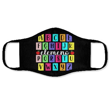 Discover ABC Elemeno Kindergarten Teacher Cute Back to Face Masks