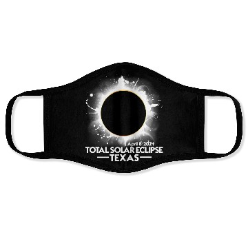Discover Texas Total Solar Eclipse 2024 April 8 America Tot Face Masks