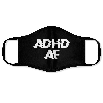 Discover Adhd Af Attention Deficit Hyperactive Awareness Face Masks