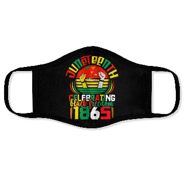 Discover Juneteenth black freedom 1865 Apparel Face Masks