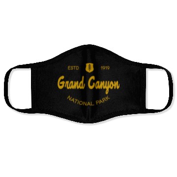 Discover Grand Canyon National Park Script Style Face Masks