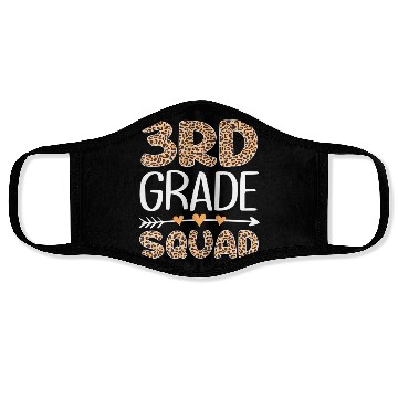 Discover Back To School Third Grade 3rd Grade Squad Face Masks