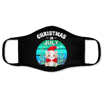 Discover Christmas in July for Women Men Cat Christmas Face Masks
