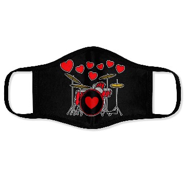 Discover Valentines Drummer Drum Teacher Wedding Musician Face Masks