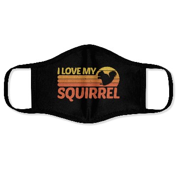 Discover I Love My Squirrel Face Masks