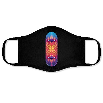 Discover Skateboarding Skateboard Abstract Pattern Face Masks