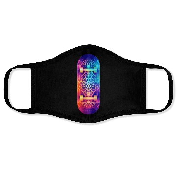 Discover Skateboarding Skateboard Abstract Pattern Face Masks