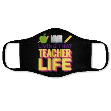Discover Living that teacher life; teachers; gift; book Face Masks