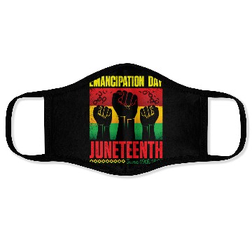 Discover Ecipation Day 1865 African American Juneteenth Fla Face Masks