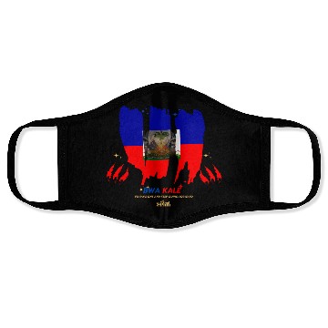 Discover Haitian Flag Bwa Kale Face Masks