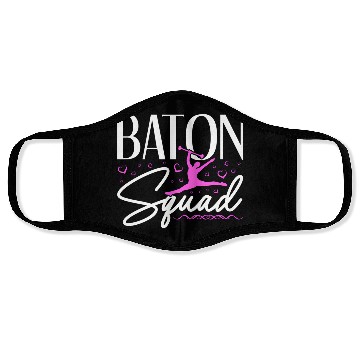 Discover Baton Squad Baton Twirler Majorette Dance Face Masks