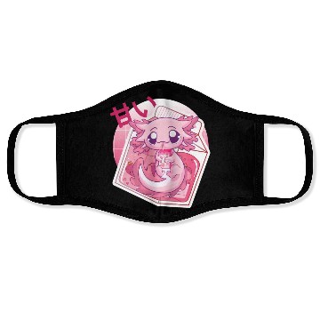 Discover Axolotl Pastel Goth Strawberry Milk Shake Anime Ja Face Masks