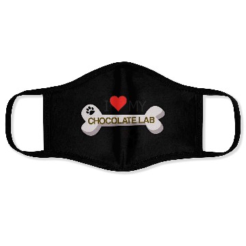 Discover Chocolate Labrador - I Love My Chocolate Lab Face Masks