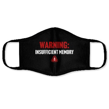 Discover Warning Insufficient Memory Error - Computer Face Masks