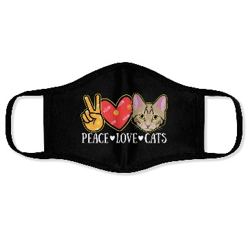 Discover Peace Love Cats Kitten Meowsome Cat Face Masks