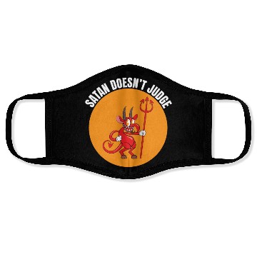 Discover Funny Hail Gay Satan Lgbt Goth Gay Pride Baphomet Face Masks