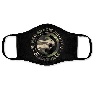 Discover Renzo Gracie Jiu-Jitsu Clarksville Camouflage Logo Face Masks