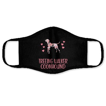 Discover Who Loves Her Treeing Walker hound Face Masks