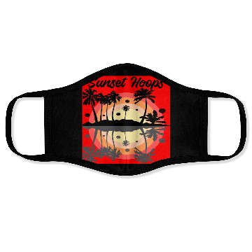 Discover Basketball Gift: Sunset Hoops Face Masks