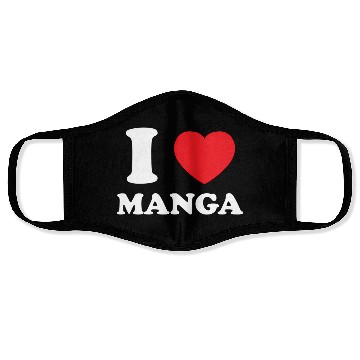 Discover Manga Fan Of Japanese Animation Comics Heart Manga Face Masks