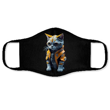 Discover Cyberpunk Cat Face Masks