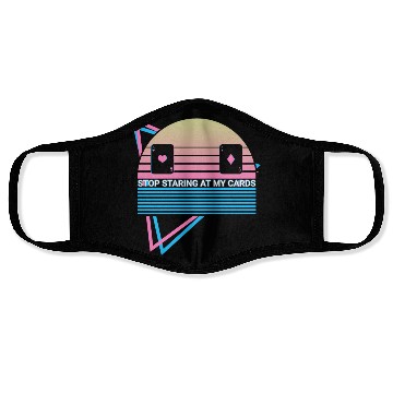 Discover Poker Player Retro Face Masks